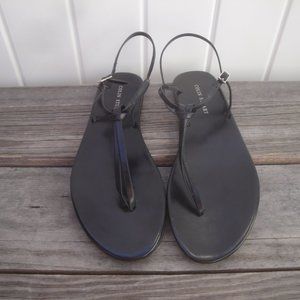 Victoria Secret (Colin Stuart) Black Leather Sandals Size 10